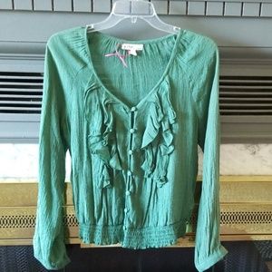 Christmas Green peasant long sleeve